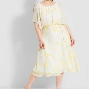 ModCloth Flutter of Flattery Midi Plus Size Dress 3X- NWOT